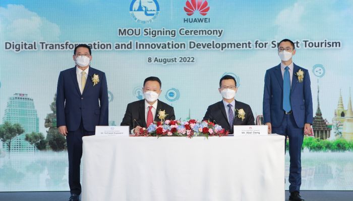 ททท. จับมือ หัวเว่ย ลงนามเอ็มโอยู ‘DIGITAL TRANSFORMATION AND INNOVATION  DEVELOPMENT FOR SMART TOURISM‘ เตรียมส่งแพลทฟอร์มท่องเที่ยวแบบใหม่บนเครือข่าย 5G