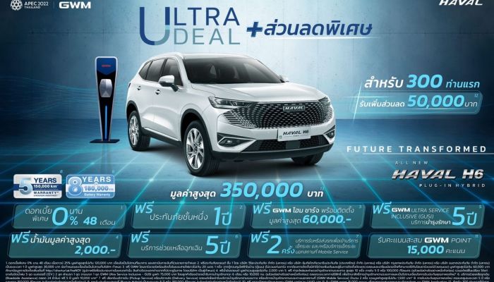 เกรท วอลล์ มอเตอร์ เตรียมเปิดจองสิทธิ์เพื่อซื้อ All New HAVAL H6 Plug-in Hybrid SUV  17 กันยายนนี้