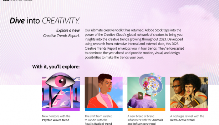 รายงาน Adobe Creative Visual คาดการณ์เทรนด์ศิลปะที่มาแรงในปี 2566 คือ Psychedelic, Real, Retro และ Animal