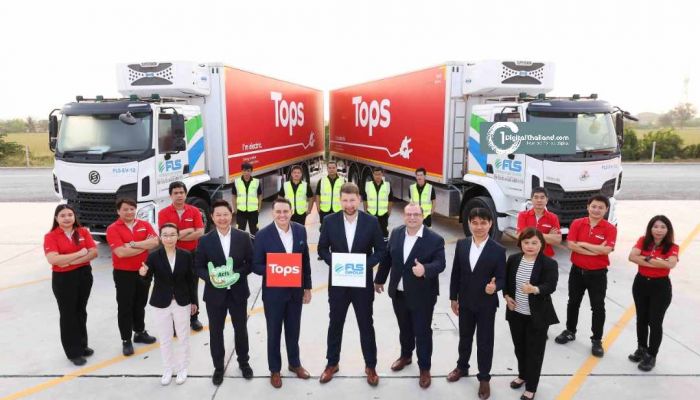 ท็อปส์ ในเครือเซ็นทรัล รีเทล จับมือ เอฟแอลเอส กรุ๊ป เปิดตัว ‘EV TRUCK’ รถพลังไฟฟ้าขนส่งของสด ยกระดับกรีนโลจิสติกส์ช่วยกระจายสินค้าทั่วไทย