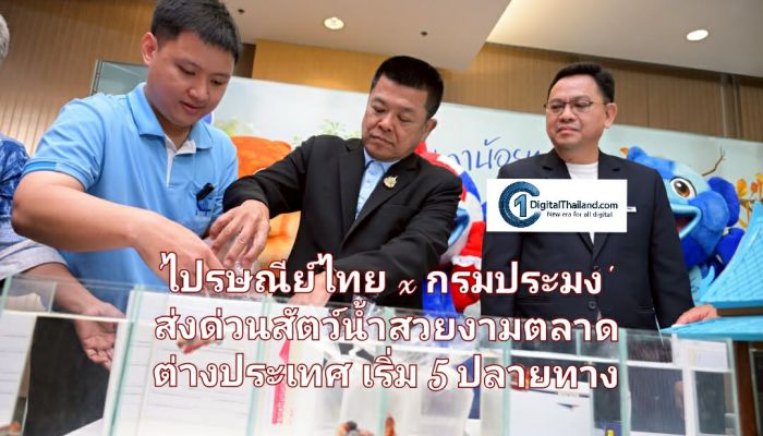 'ไปรษณีย์ไทย x กรมประมง' ส่งด่วนสัตว์น้ำสวยงามสู่ตลาดต่างประเทศ เฟสแรก 5 ปลายทาง อเมริกา – เอเชีย