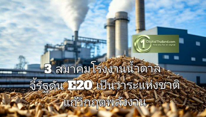 3 สมาคมโรงงานน้ำตาล จี้รัฐดัน E20 เป็นวาระแห่งชาติ แก้วิกฤตพลังงาน-หนุนเศรษฐกิจ Net Zero