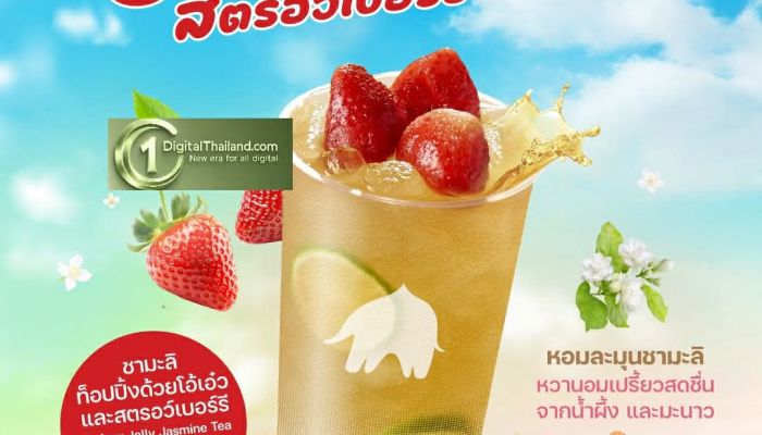 พันธุ์ไทย เสิร์ฟชาใสตามคำเรียกร้อง! ส่ง ‘โอ้เอ๋วชามะลิดึ๋งสตรอว์เบอร์รี’ เสริมทัพเหนือ-ใต้ เฟรชเจอร์ริ่ง ตลอดซัมเมอร์นี้