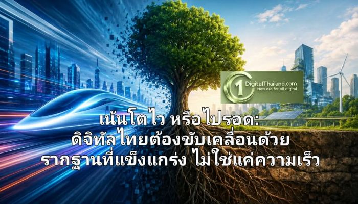 เน้นโตไว หรือไปรอด: ดิจิทัลไทยต้องขับเคลื่อนด้วย รากฐานที่แข็งแกร่ง ไม่ใช่แค่ ความเร็ว