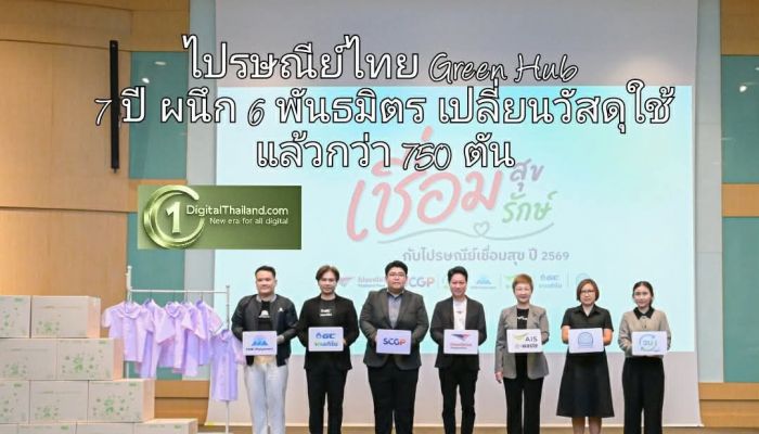 ไปรษณีย์ไทย 'Green Hub' 7 ปี ผนึก 6 พันธมิตร เปลี่ยนวัสดุใช้แล้วกว่า 750 ตัน พร้อมยกระดับ 'กล่องไปรษณีย์เชื่อมสุข' สู่มาตรฐาน FSC