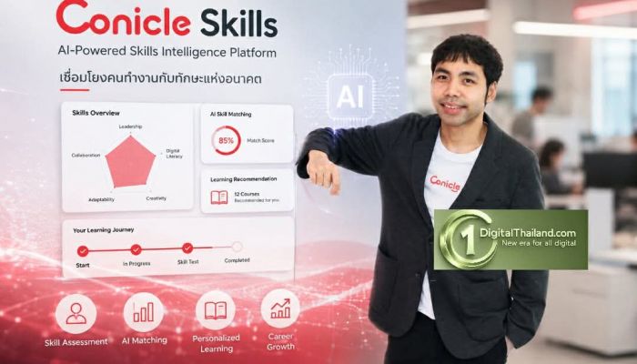 Conicle พลิกโฉมแรงงานไทย เปิดตัว 'Conicle Skills' แพลตฟอร์มอัจฉริยะ AI ลดสูญเสียรายได้ชาติถึง 3.3 ล้านล้านบาท