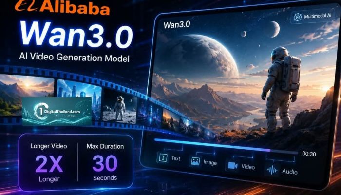 ​อาลีบาบาเปิดตัว Wan3.0 โมเดล AI สร้างวิดีโอ Multimodal ยาวขึ้น 2 เท่า นานสูงสุด 30 วินาที