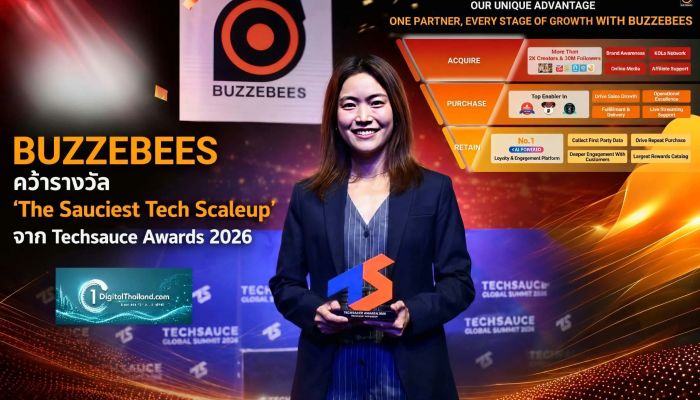 BUZZEBEES คว้ารางวัล 'The Sauciest Tech Scaleup' จาก Techsauce Awards 2026