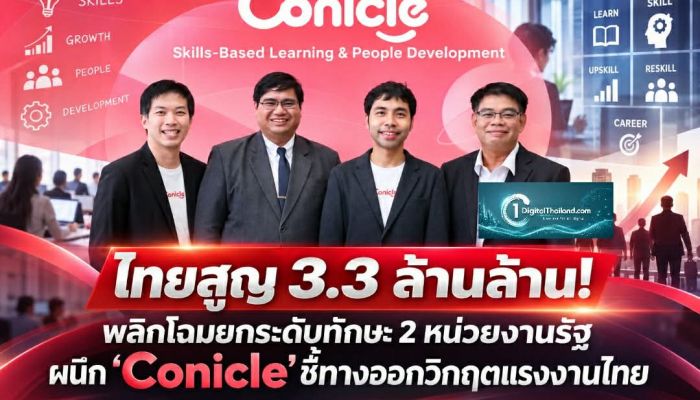 ไทยสูญ 3.3 ล้านล้าน! พลิกโฉมยกระดับทักษะ 2 หน่วยงานรัฐ ผนึก ‘Conicle’ ชี้ทางออกวิกฤตแรงงานไทยด้วย Skills Ecosystem