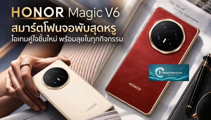 HONOR Magic V6 สมาร์ตโฟนจอพับสุดหรู ไอเทมคู่ใจชิ้นใหม่ พร้อมลุยในทุกกิจกรรม