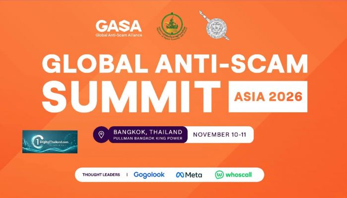 GASA ผนึก Gogolook และ Meta จัด Global Anti-Scam Summit Asia ในกรุงเทพฯ ครั้งแรก ร่วมกับกระทรวงดิจิทัลฯ ภาครัฐ เอกชน และภาคประชาสังคมทั่วภูมิภาค หารือสกัดเครือข่ายสแกมเมอร์ข้ามชาติ คุ้มครองผู้เสียหาย และรับมือภัย AI
