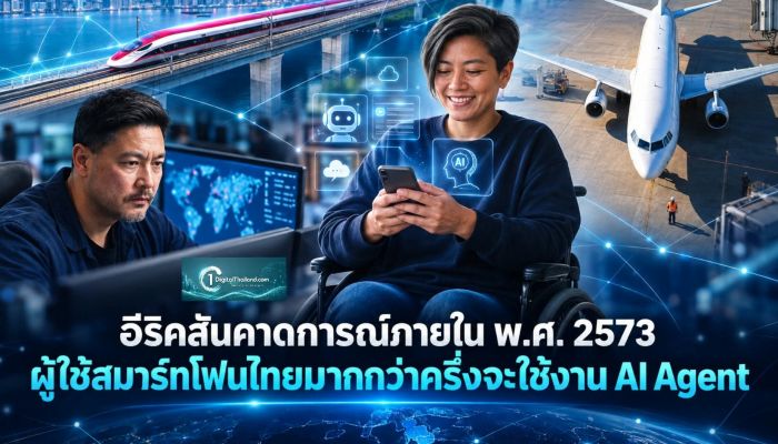 อีริคสันคาดการณ์ภายใน พ.ศ. 2573 ผู้ใช้สมาร์ทโฟนไทยมากกว่าครึ่งจะใช้งาน AI Agent