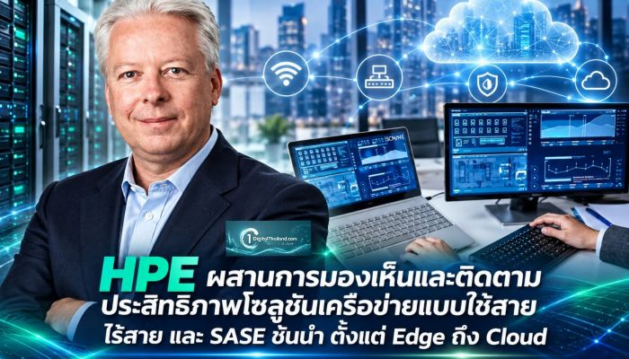 HPE ผสานการมองเห็นและติดตามประสิทธิภาพโซลูชันเครือข่ายแบบใช้สาย ไร้สาย และ SASE ชั้นนำ ตั้งแต่ Edge ถึง Cloud 