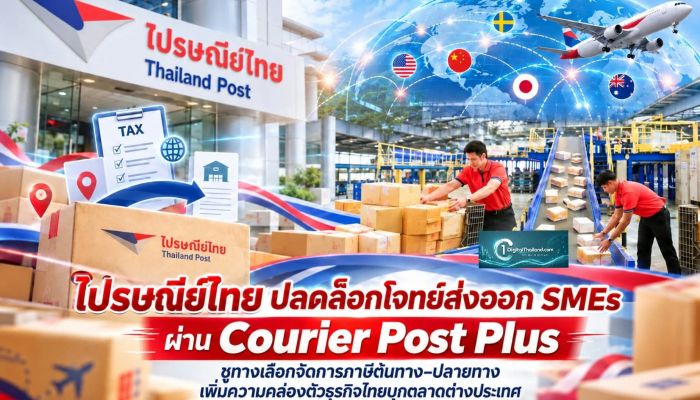 ไปรษณีย์ไทย ปลดล็อกโจทย์ส่งออก SMEs ผ่าน Courier Post Plus ชูทางเลือกจัดการภาษีต้นทาง–ปลายทาง เพิ่มความคล่องตัวธุรกิจไทยบุกตลาดต่างประเทศ