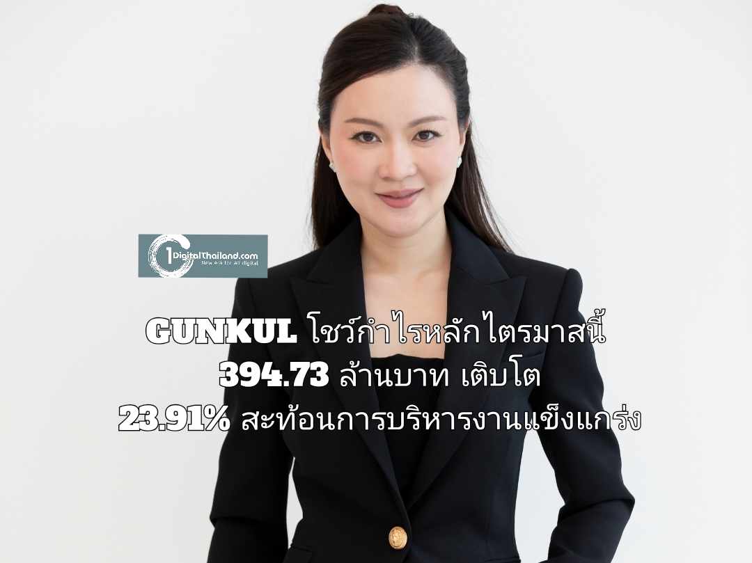 GUNKUL โชว์กำไรหลักไตรมาสนี้ 394.73 ล้านบาท เติบโต 23.91% ชูโมเดลธุรกิจพลังงานสีเขียว