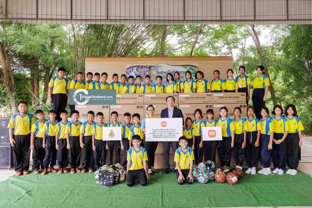 เสียวหมี่ ประเทศไทย มอบเครื่องปรับอากาศ Mijia Air Conditioner Pro Eco EGAT ประหยัดไฟเบอร์ 5 ระดับ 3 ดาว 12000BTU Inverter พร้อมทุนการศึกษาและอุปกรณ์การเรียน 