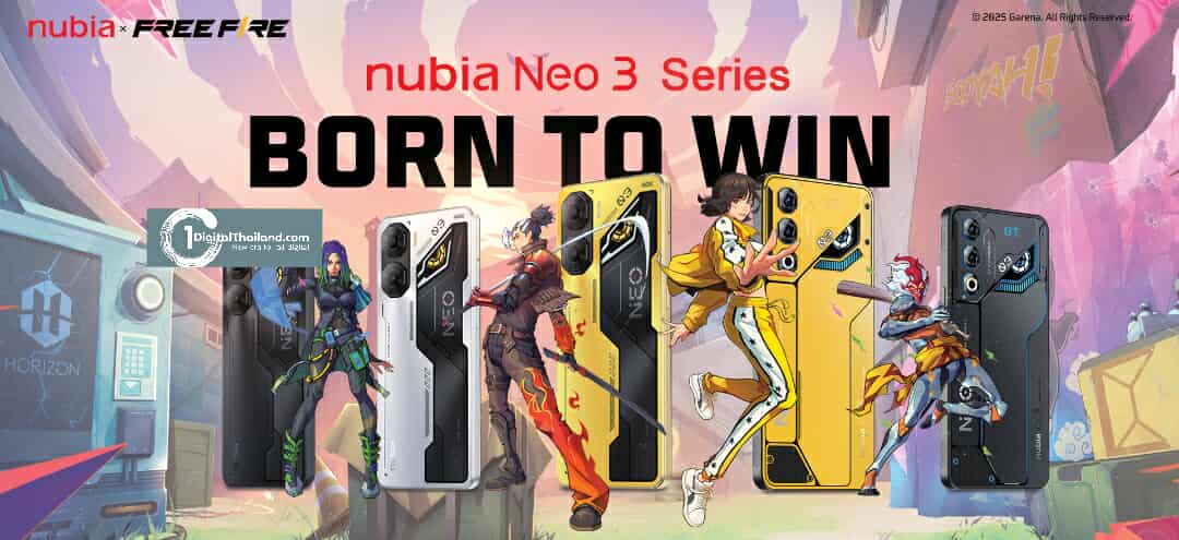 Born to Win: nubia Neo 3 Series ได้รับการแต่งตั้งเป็นสมาร์ทโฟนเกมมิ่งพันธมิตรอย่างเป็นทางการของ Garena Free Fire