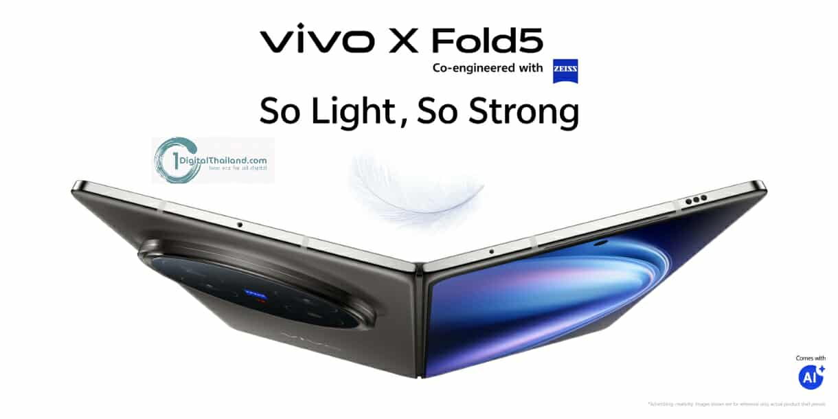 vivo X Fold5 จอพับเรือธงจาก vivo บุกไทยอย่างเป็นทางการในงานเสวนา Blue Talk เคาะราคาวางจำหน่าย 59,999 บาท