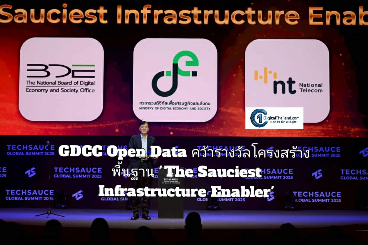 GDCC Open Data คว้ารางวัลโครงสร้างพื้นฐาน 'The Sauciest Infrastructure Enabler' ภายใต้งาน 'Techsauce Global Summit 2025 Awards'