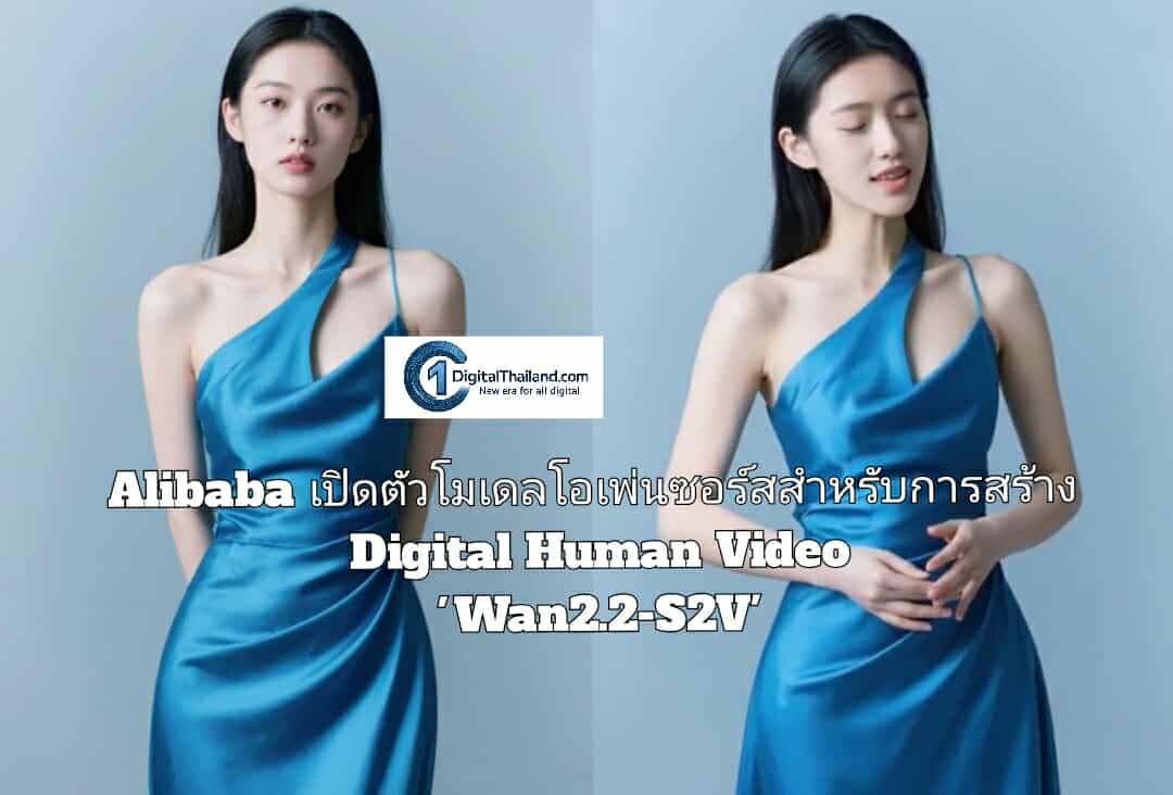 Alibaba เปิดตัวโมเดลโอเพ่นซอร์สสำหรับการสร้าง Digital Human Video 'Wan2.2-S2V'  