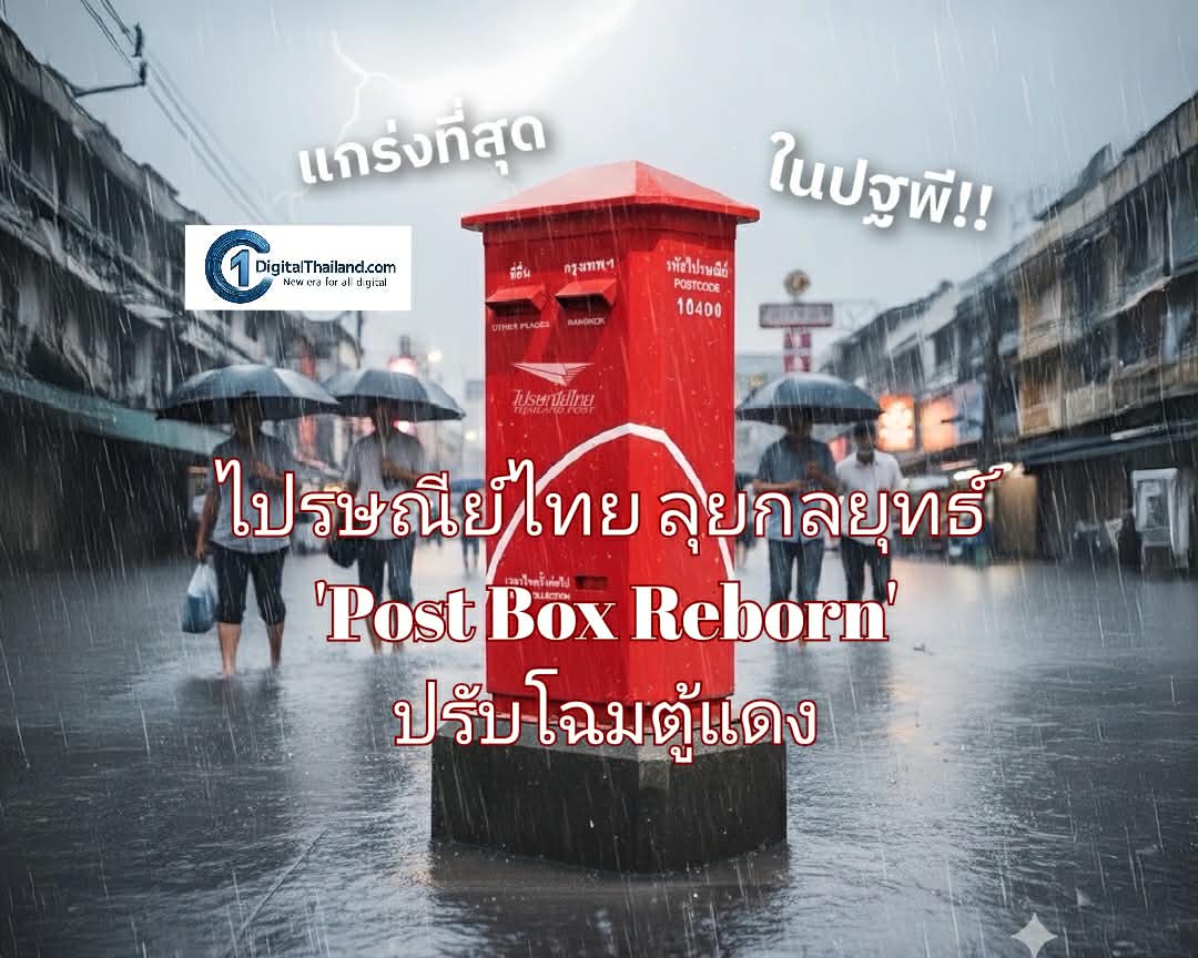 ไปรษณีย์ไทย ลุยกลยุทธ์ 'Post Box Reborn' ปรับโฉมตู้แดง พร้อมเตรียมเปิดตัว 5 'ตู้ไปรฯ สตอรี่' ณ แลนมาร์คย่านตลาดน้อย 4 – 5 ต.ค นี้