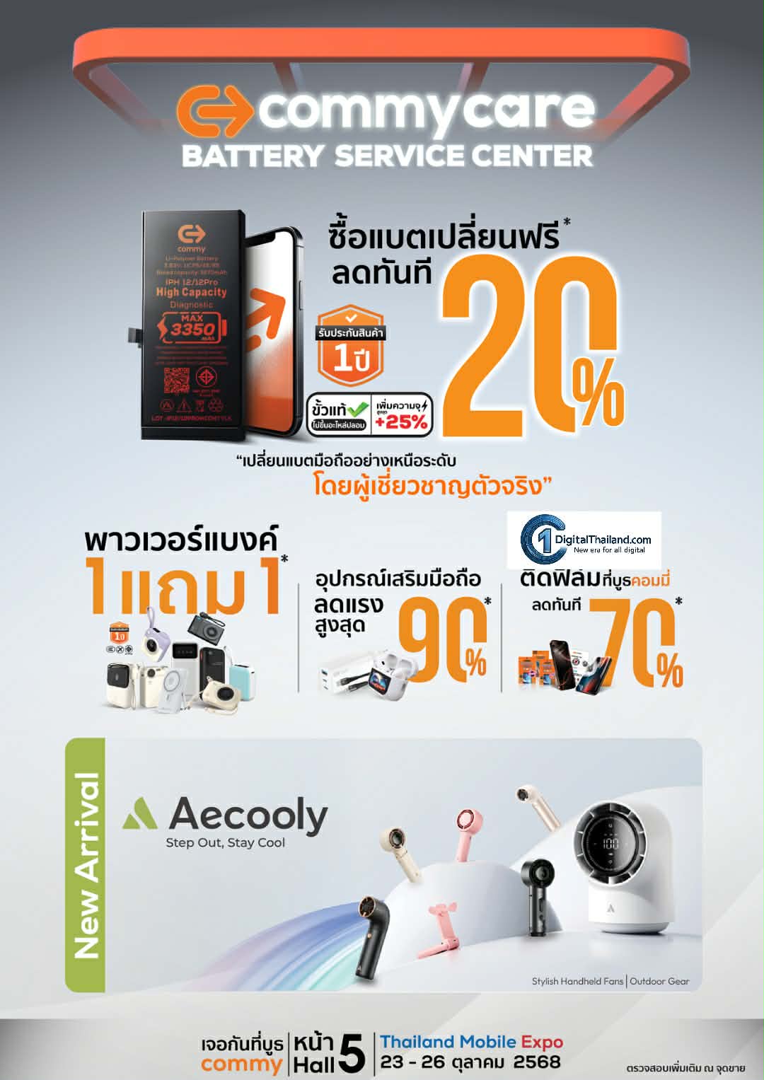 คอมมี่ จัดเต็มโปรโมชั่นที่สุดแห่งปี พร้อมเปิดตัว Commy Care Battery Service Center ครั้งแรก ในงาน Thailand Mobile Expo 2025