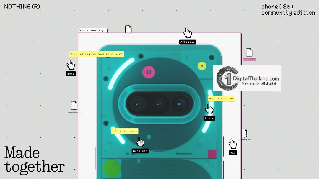 Nothing เปิดตัว Phone (3a) Community Edition สมาร์ตโฟนที่ออกแบบโดยคอมมูนิตี้ผู้ใช้งานจริง  