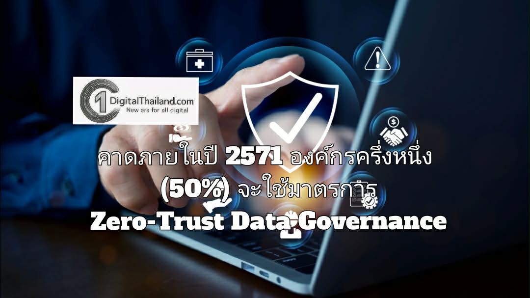 คาดภายในปี 2571 องค์กรครึ่งหนึ่ง (50%) จะใช้มาตรการ Zero-Trust Data Governance รับมือการเพิ่มขึ้นของข้อมูล AI ที่ไม่ถูกตรวจสอบ