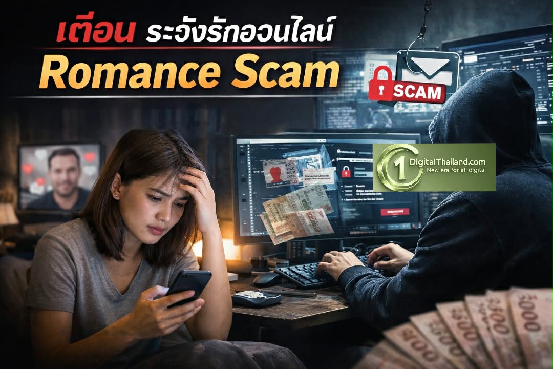 เตือน ระวังรักออนไลน์ Romance Scam ล้วงข้อมูลส่วนบุคคล สูญเกือบ 2 พันล้าน