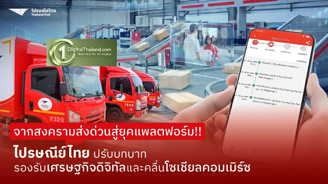 จากสงครามส่งด่วนสู่ยุคแพลตฟอร์ม ไปรษณีย์ไทยปรับบทบาท รองรับเศรษฐกิจดิจิทัลและคลื่นโซเชียลคอมเมิร์ซ