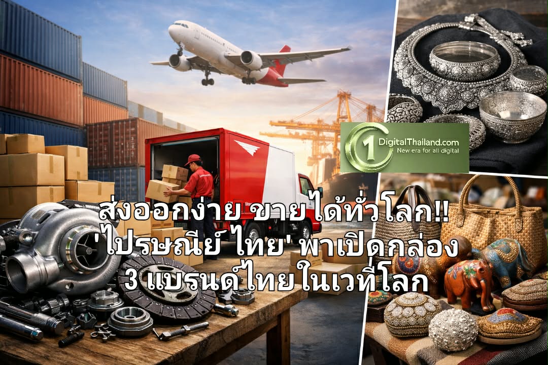 ส่งออกง่าย ขายได้ทั่วโลก!! ไปรษณีย์ไทย พาเปิดกล่อง 3 แบรนด์ไทยในเวทีโลก ‘อะไหล่ยนต์-เครื่องเงิน-งานคราฟต์’ รุกตลาด 4 ทวีปด้วยโครงข่ายโลจิสติกส์มือโปร