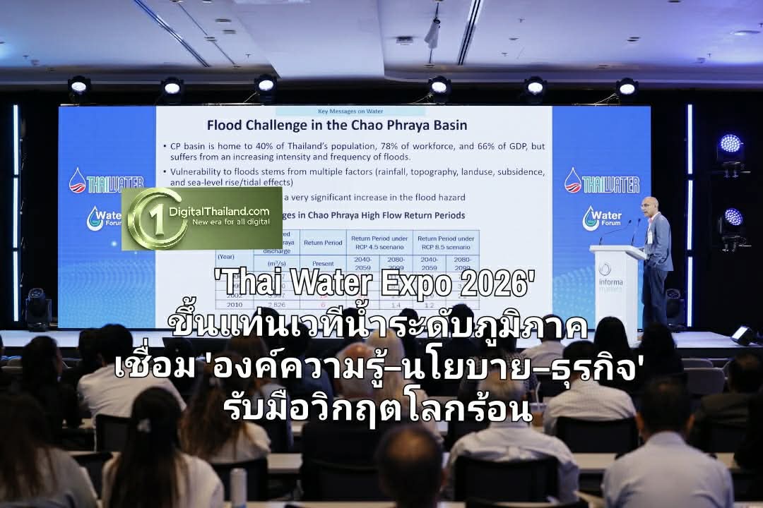 'Thai Water Expo 2026' ขึ้นแท่นเวทีน้ำระดับภูมิภาค เชื่อม 'องค์ความรู้–นโยบาย–ธุรกิจ' รับมือวิกฤตโลกร้อน