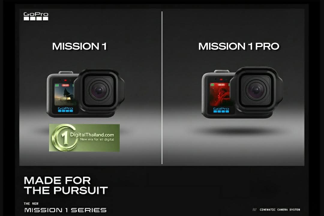 อาร์ทีบีฯ เปิดตัว GoPro MISSION 1 Series พลิกโฉมวงการด้วยเซนเซอร์ขนาด 1 นิ้ว ชิป AI GP3 และวิดีโอ 8K Open Gate ก้าวใหม่ของ Cinematic Camera