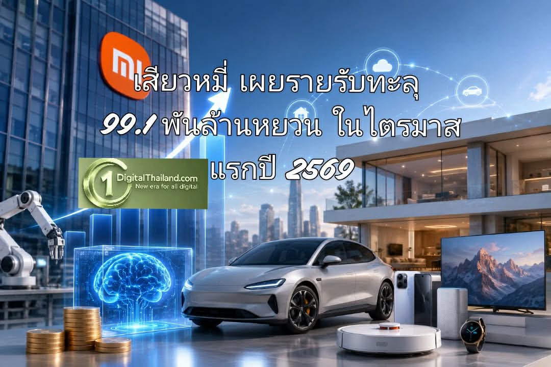 เสียวหมี่ เผยรายรับทะลุ 99.1 พันล้านหยวนในไตรมาสแรกของปี 2569 ขณะที่ AI เร่งพลิกโฉมระบบนิเวศ 'Human x Car x Home'