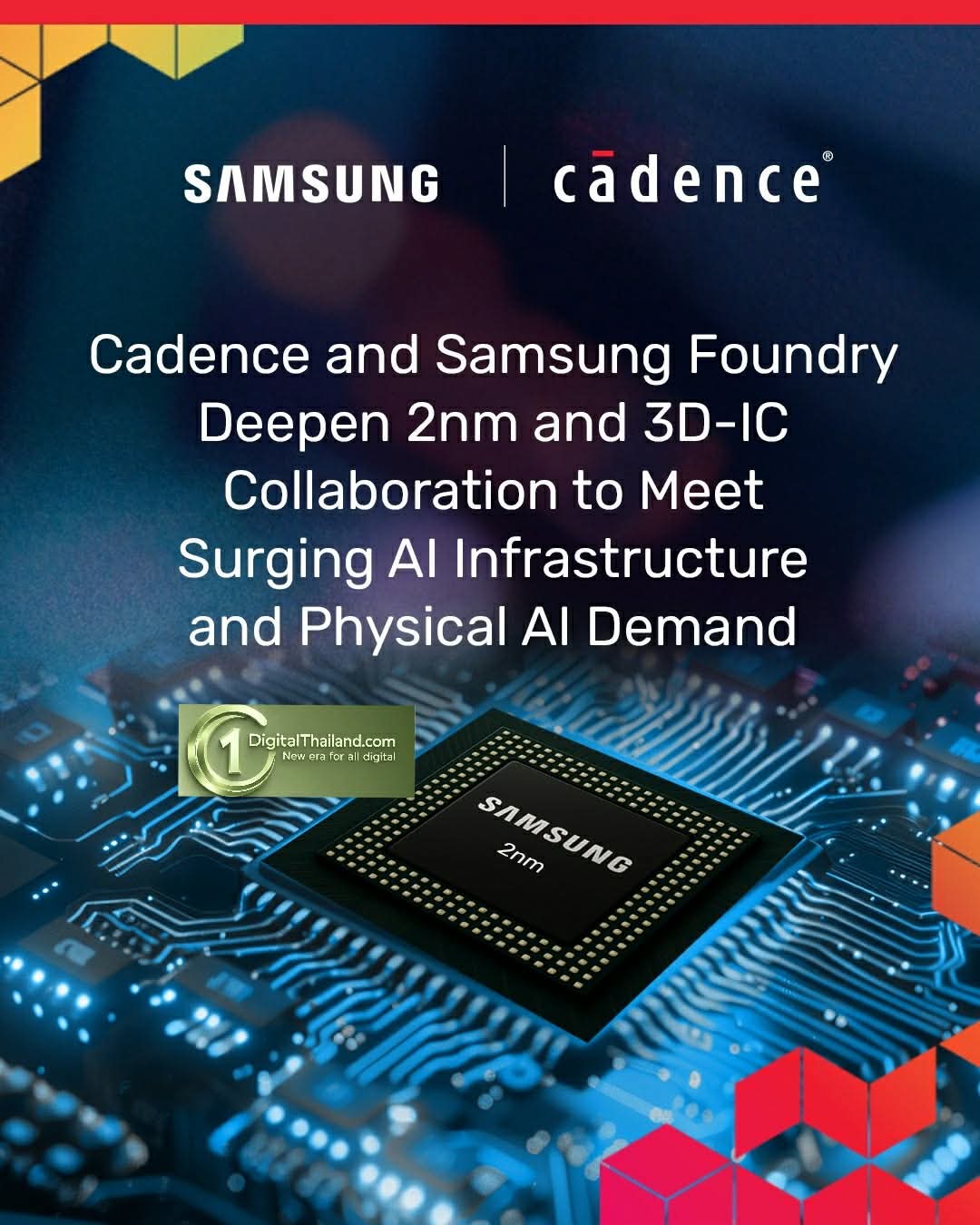 Cadence และ Samsung Foundry เดินหน้าขยายความร่วมมือ 2nm และ 3D IC รองรับการเติบโต AI Infrastructure และ Physical AI ยุคใหม่