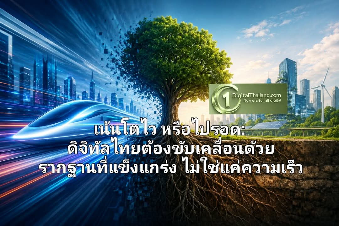 เน้นโตไว หรือไปรอด: ดิจิทัลไทยต้องขับเคลื่อนด้วย รากฐานที่แข็งแกร่ง ไม่ใช่แค่ ความเร็ว
