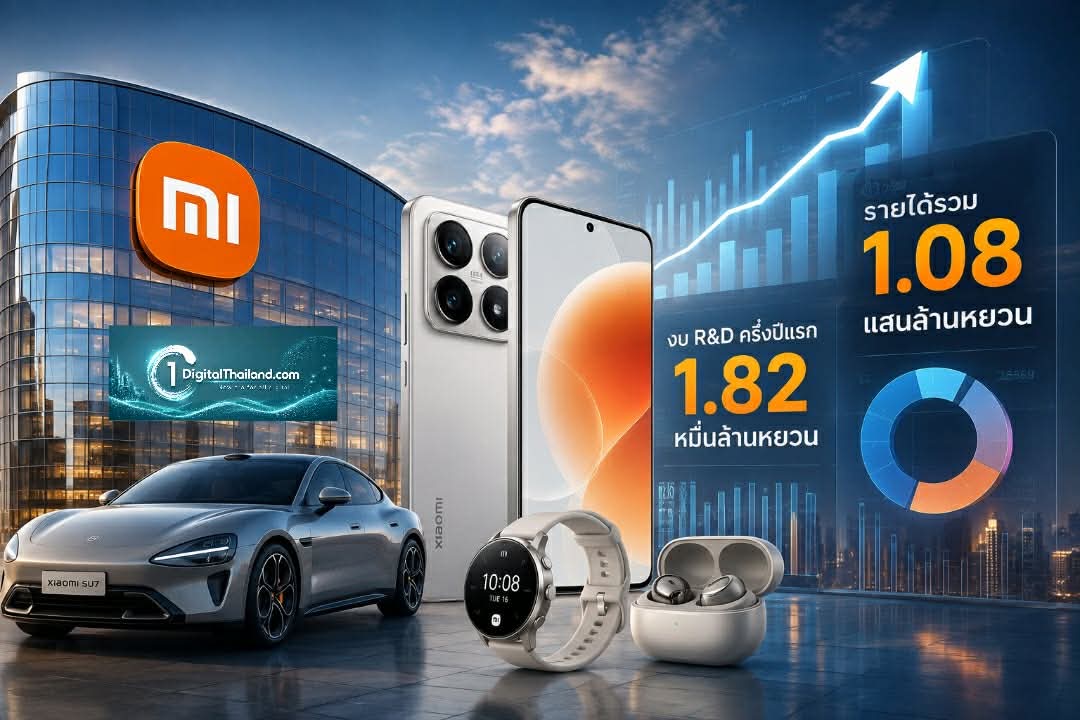 เสียวหมี่ โชว์งบ Q2/2569 สุดแกร่ง รายได้ทะลุ 1.08 แสนล้านหยวน อัดงบ R&D ครึ่งปีแรก 1.82 หมื่นล้าน