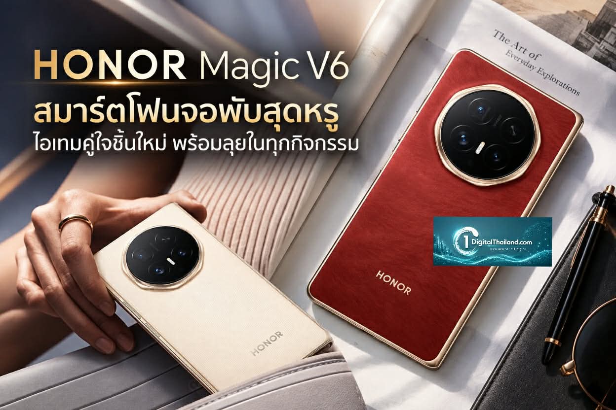 HONOR Magic V6 สมาร์ตโฟนจอพับสุดหรู ไอเทมคู่ใจชิ้นใหม่ พร้อมลุยในทุกกิจกรรม