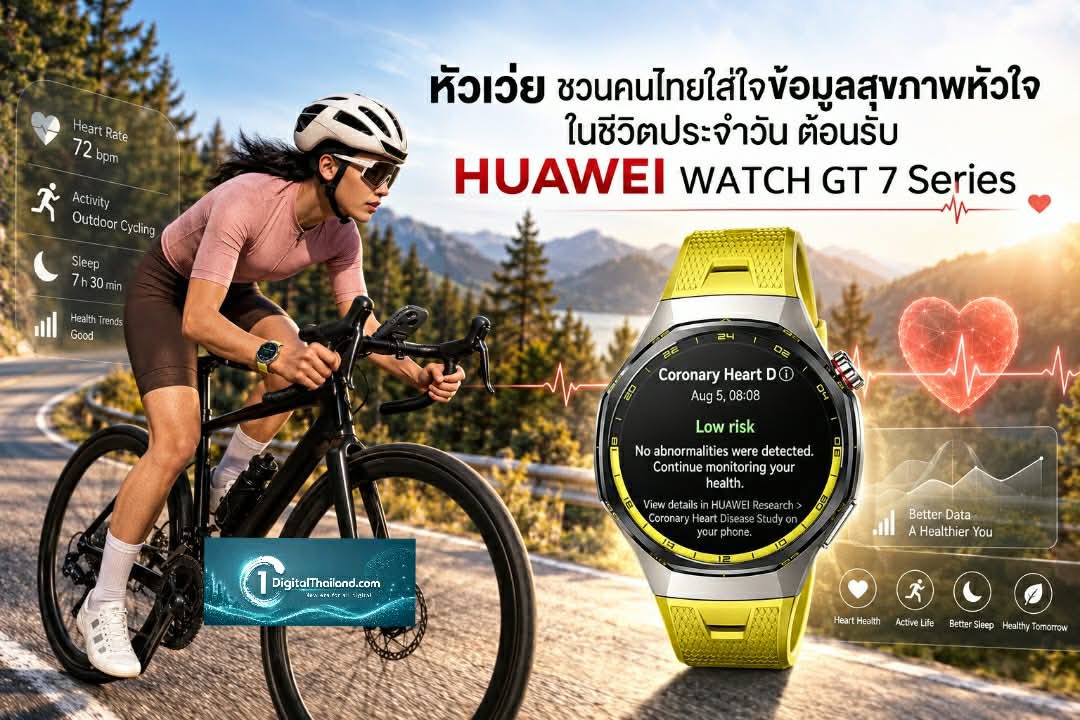 หัวเว่ย ชวนคนไทยใส่ใจข้อมูลสุขภาพหัวใจในชีวิตประจำวัน ต้อนรับ HUAWEI WATCH GT 7 Series 