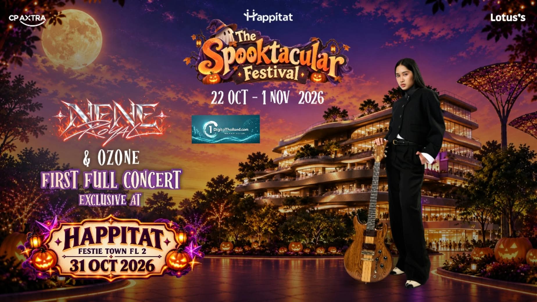 Happitat จัด 6 เทศกาลใหญ่ยาวถึงสงกรานต์ ประเดิม Halloween ดึง 'เนเน่-รอยัล' ร่วมงาน
